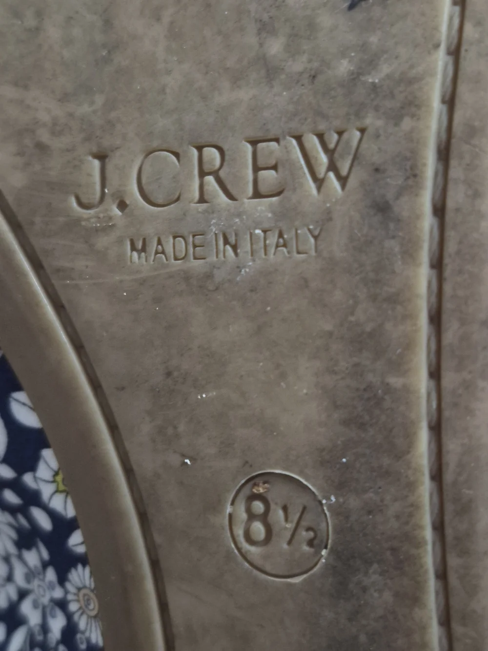 J. Crew Mila Liberty Art Fabrics Navy Floral Patent-Toe Ballet Flat - 8.5